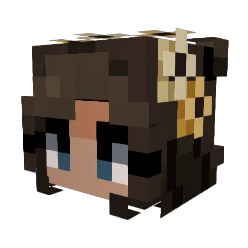Gradzilla Minecraft avatar head, 3D render