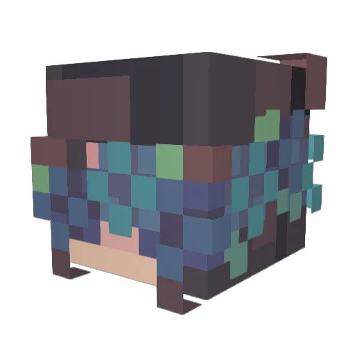 Grae_Fox Minecraft avatar head, 3D render