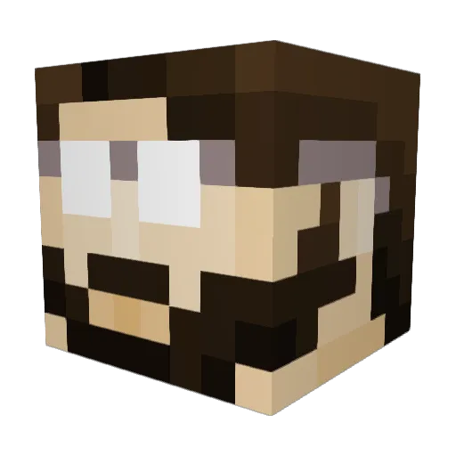 Graenzer Minecraft avatar head, 3D render