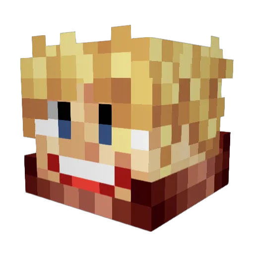 Graezman Minecraft avatar head, 3D render