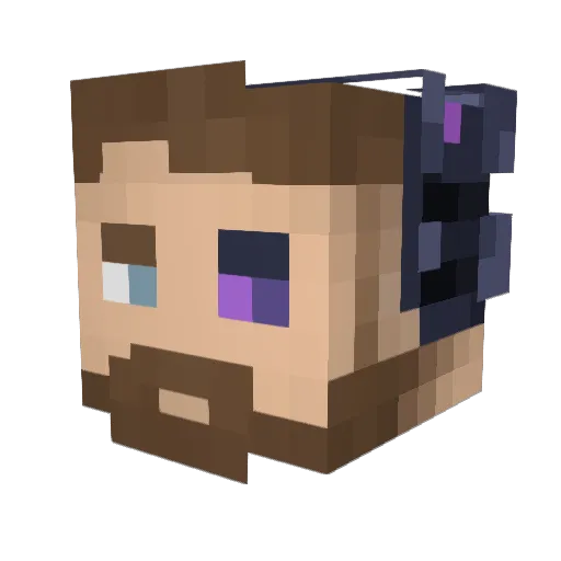 Graf Minecraft avatar head, 3D render