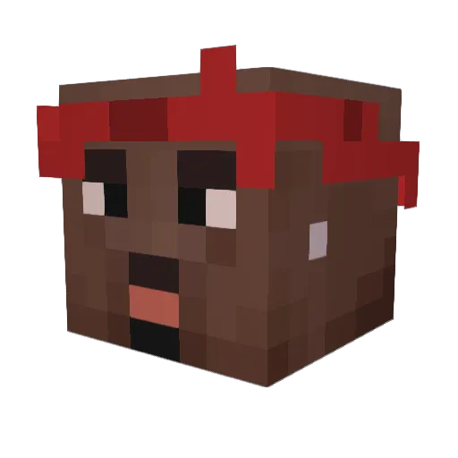 GrafLevay Minecraft avatar head, 3D render