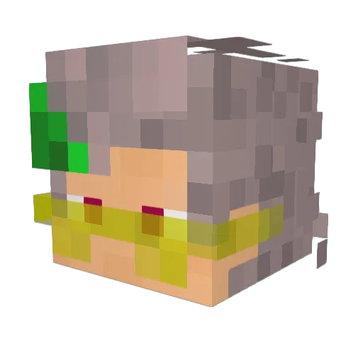 GrafPfandflasche Minecraft avatar head, 3D render