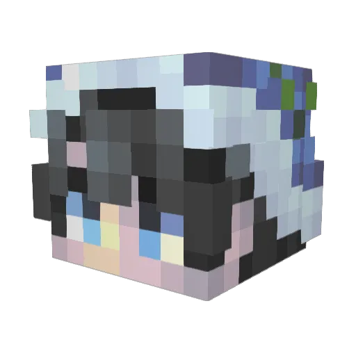 GrafZafkiel Minecraft avatar head, 3D render