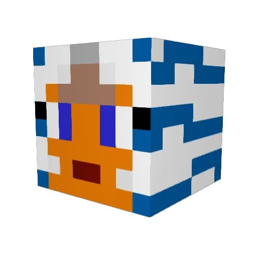 Graf_Guardian Minecraft avatar head, 3D render