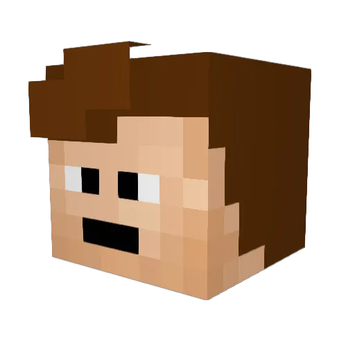 Graffers123 Minecraft avatar head, 3D render