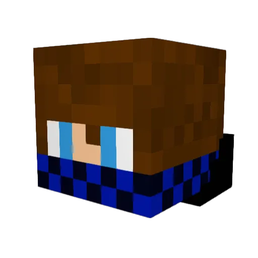 Graffice Minecraft avatar head, 3D render