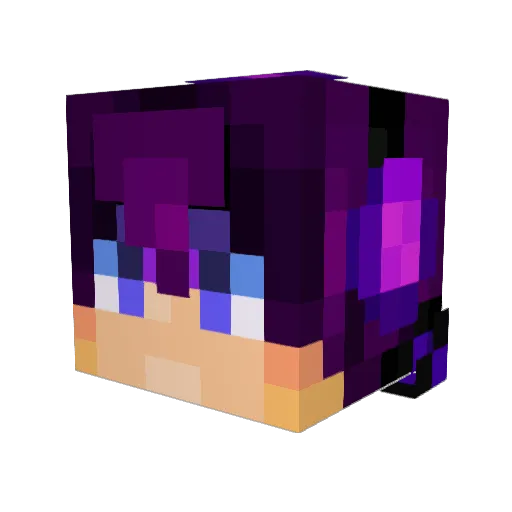 Graffitiking Minecraft avatar head, 3D render