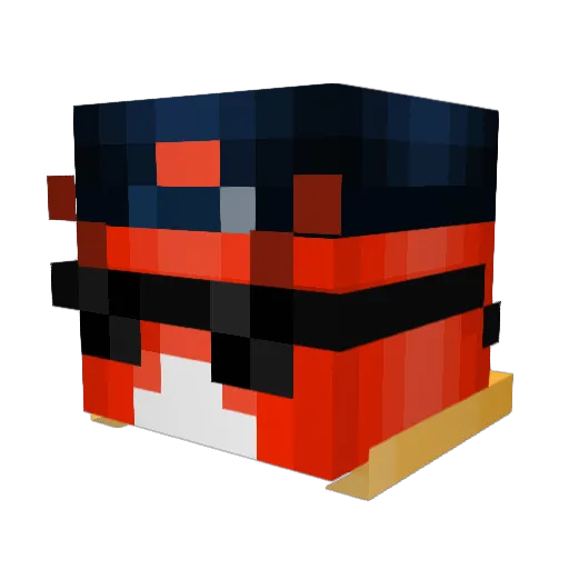 GrafitoLoco Minecraft avatar head, 3D render