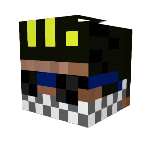 Grafkill Minecraft avatar head, 3D render