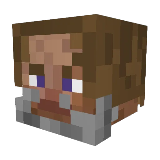GragorBomba Minecraft avatar head, 3D render