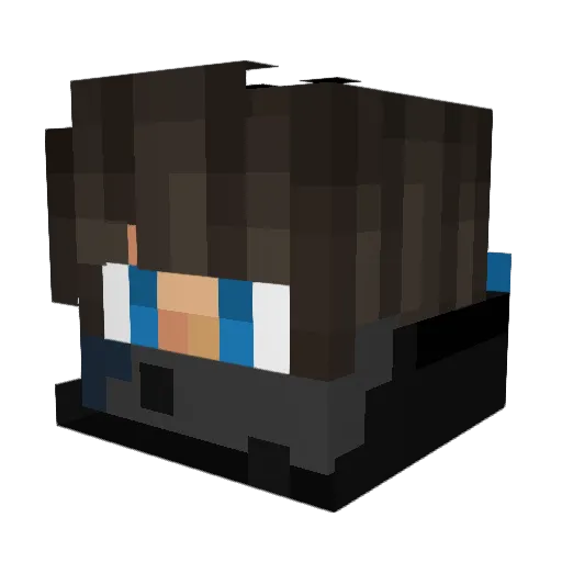 Gragragon Minecraft avatar head, 3D render