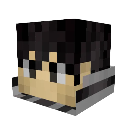 Gragreow Minecraft avatar head, 3D render