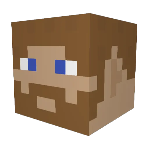 GrahamByrne Minecraft avatar head, 3D render