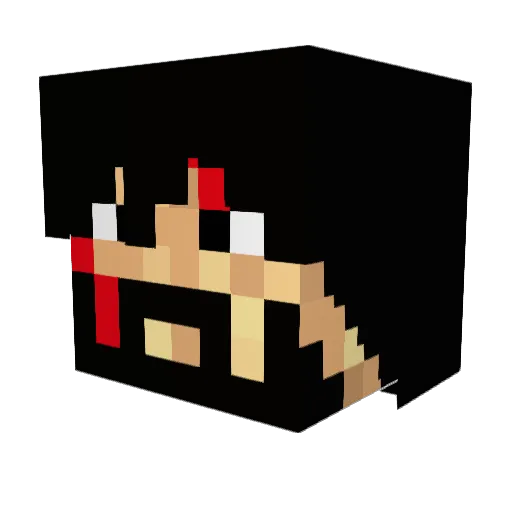 Grahamhi Minecraft avatar head, 3D render