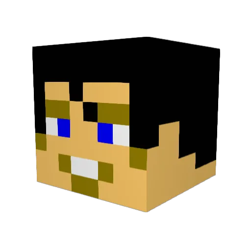 Grahamster100 Minecraft avatar head, 3D render