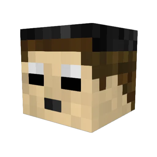 Grahje Minecraft avatar head, 3D render