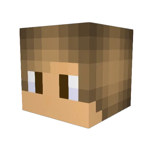 GrainDuck Minecraft avatar head, 3D render
