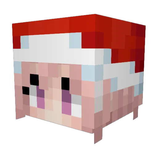 GrainRukako Minecraft avatar head, 3D render