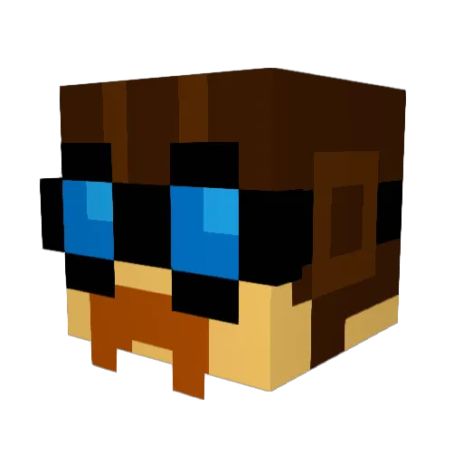 Grainbrain Minecraft avatar head, 3D render