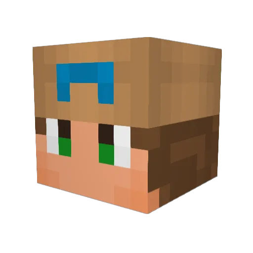 Graineog Minecraft avatar head, 3D render