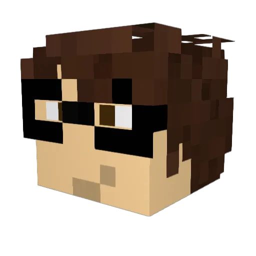 Grakch Minecraft avatar head, 3D render