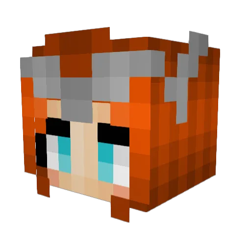 Grakee08 Minecraft avatar head, 3D render