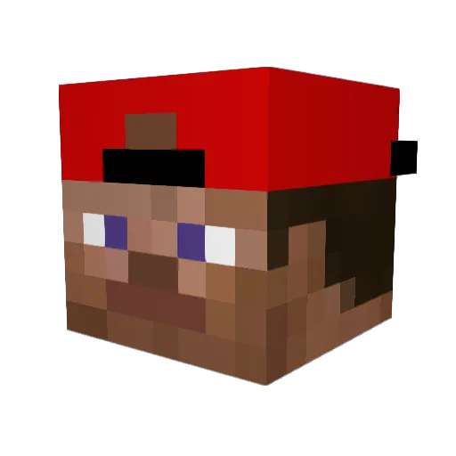 Gralleballe Minecraft avatar head, 3D render