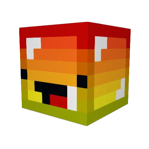 Gramadon Minecraft avatar head, 3D render