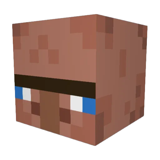 Grammarc Minecraft avatar head, 3D render