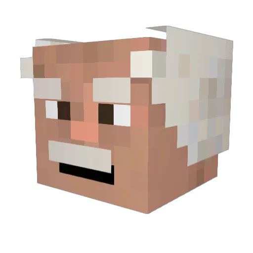 Grampa7878 Minecraft avatar head, 3D render
