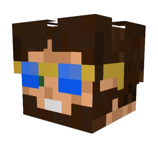 GrampasPace Minecraft avatar head, 3D render