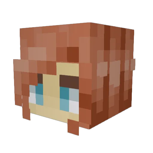 GramsCrafter Minecraft avatar head, 3D render