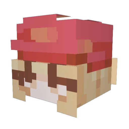 GranBambinoVT Minecraft avatar head, 3D render