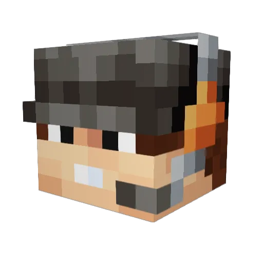 GranMufti Minecraft avatar head, 3D render