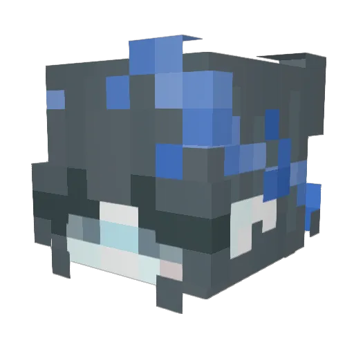 GranSuda Minecraft avatar head, 3D render