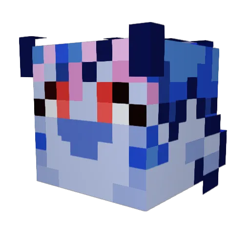 Granai Minecraft avatar head, 3D render