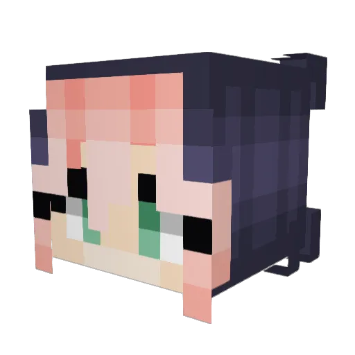 GranataPacifica Minecraft avatar head, 3D render