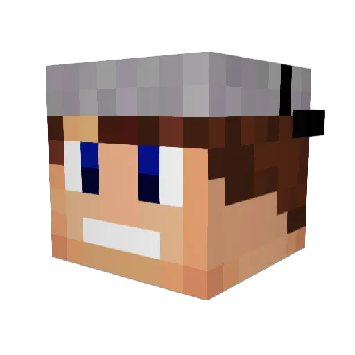 Granaz Minecraft avatar head, 3D render