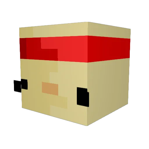 GranblueAU Minecraft avatar head, 3D render
