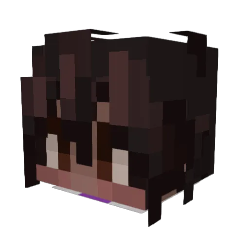 GrandChase Minecraft avatar head, 3D render