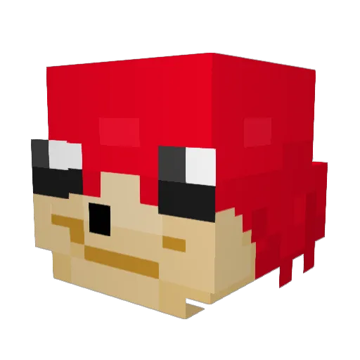 GrandDaddyAndy Minecraft avatar head, 3D render