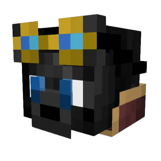 GrandGongMaster Minecraft avatar head, 3D render