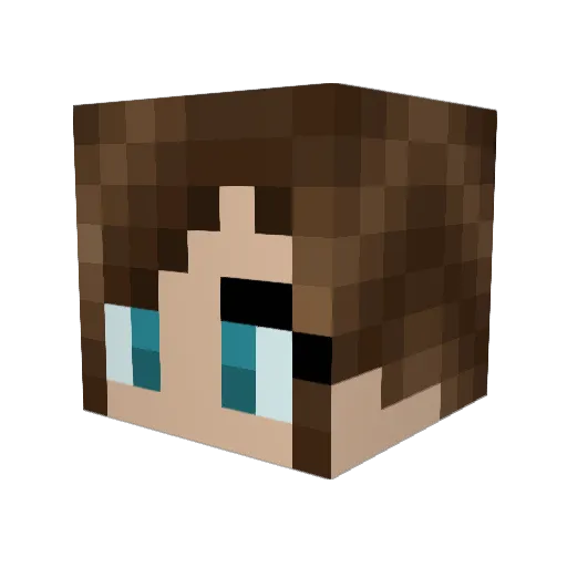 GrandKhan Minecraft avatar head, 3D render
