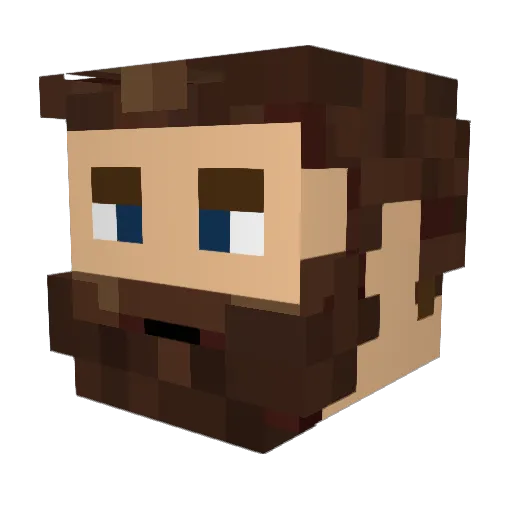 GrandMarine Minecraft avatar head, 3D render
