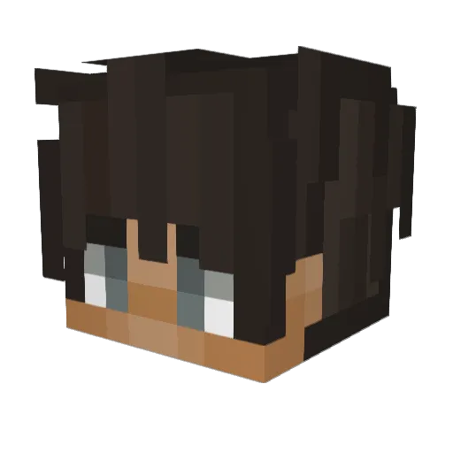 GrandPere_Vert Minecraft avatar head, 3D render