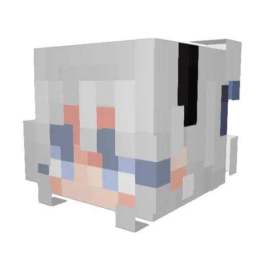 GrandPika Minecraft avatar head, 3D render