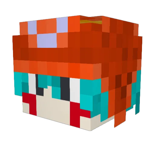 GrandQuam Minecraft avatar head, 3D render