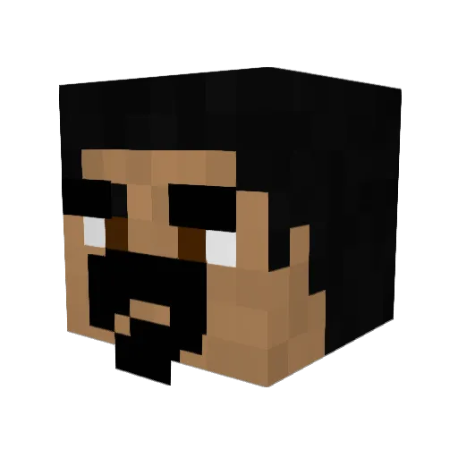 GrandRich Minecraft avatar head, 3D render