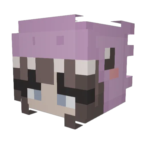 GrandTayla Minecraft avatar head, 3D render